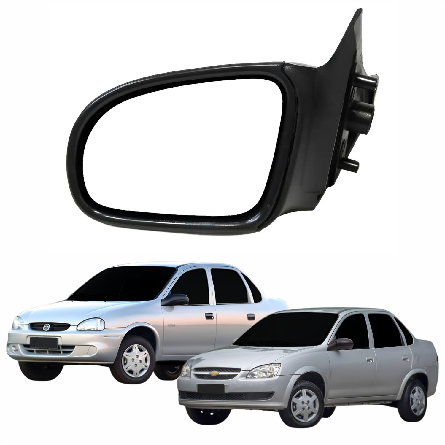 Retrovisor Gm Corsa 1994 Até 2016 Classic 2011 Até 2016 2 4 Portas Sem Controle Lado Esquerdo Motorista