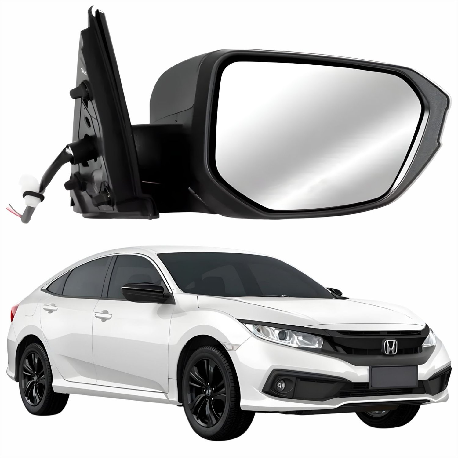 Retrovisor honda civic 17/21 elet 3 fios ld - Castelo Auto Peças