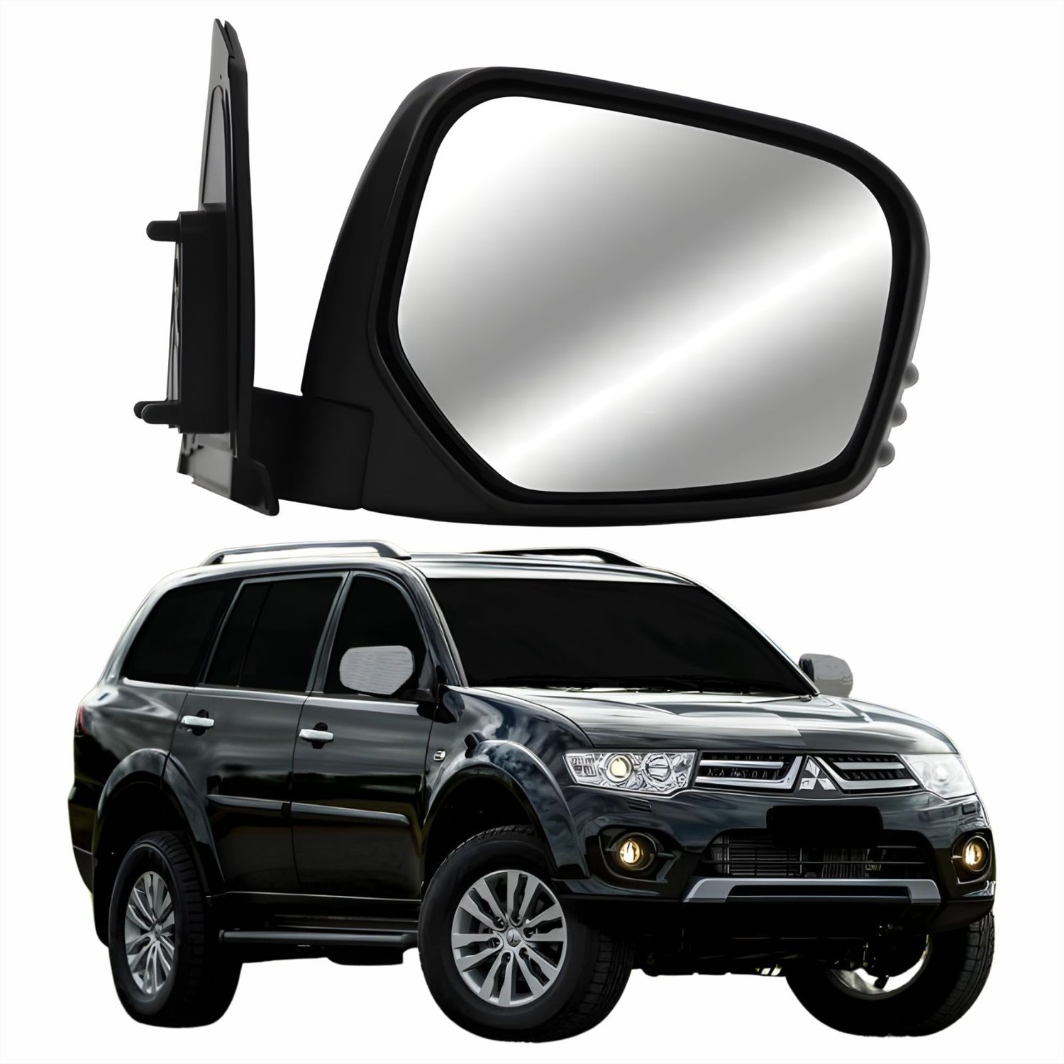 Retrovisor Mitsubishi Dakar 2007 Até 2016 Elétrico Capa Cromada Lado Direito Passageiro Retrovisor Mitsubishi Dakar 2007 Até 2016 Elétrico Capa Cromada Lado Direito Passageiro