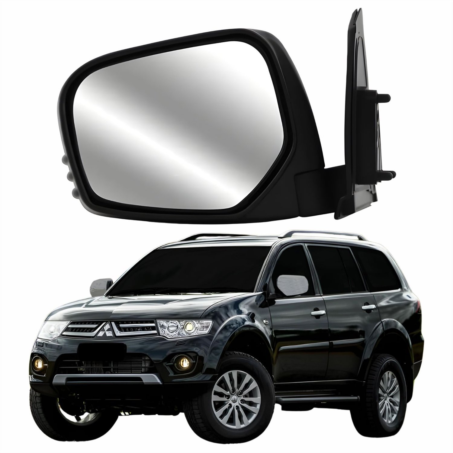 Retrovisor Mitsubishi Dakar 2007 Até 2016 Elétrico Capa Cromada Lado Esquerdo Motorista Retrovisor Mitsubishi Dakar 2007 Até 2016 Elétrico Capa Cromada Lado Esquerdo Motorista