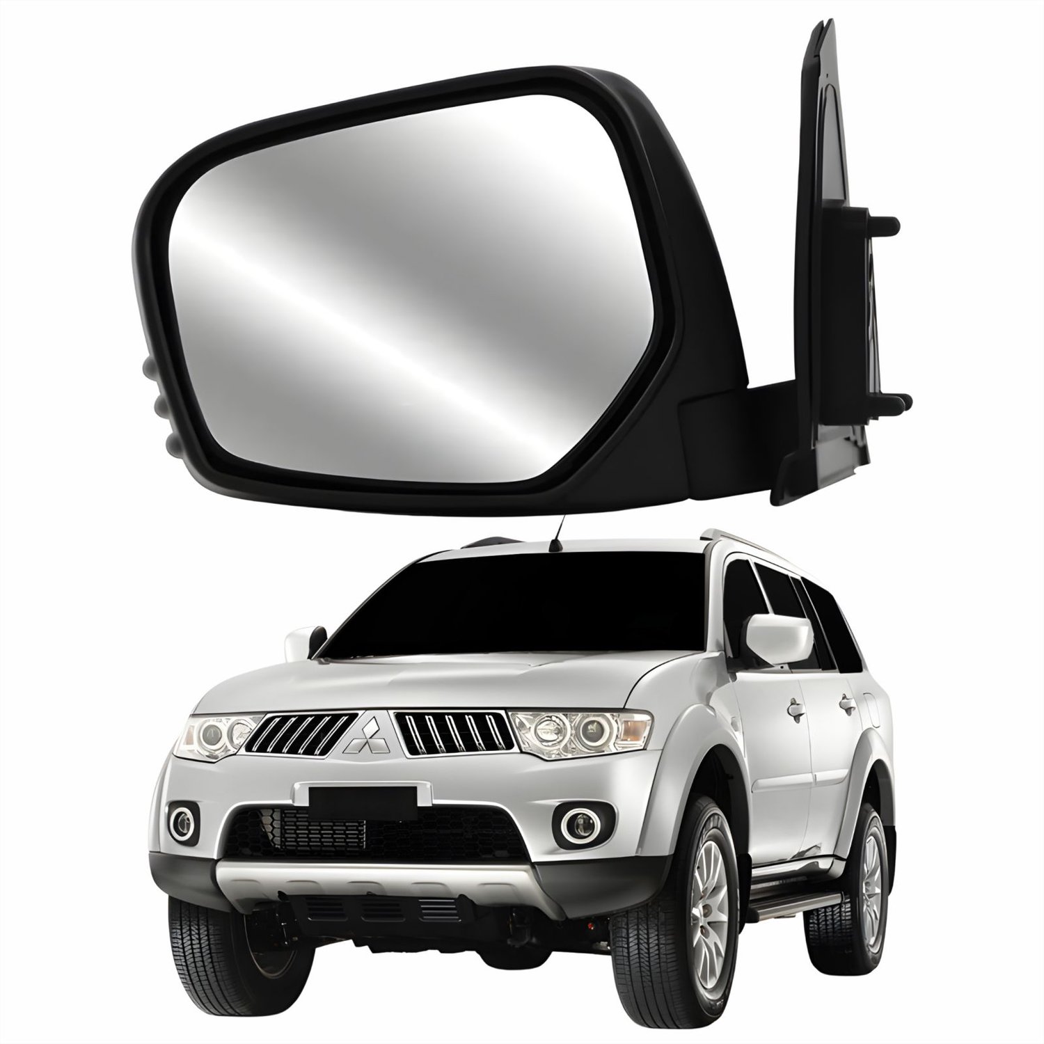 Retrovisor Mitsubishi Pajero 2007 Até 2016 Elétrico Capa Cromada Lado Esquerdo Motorista Retrovisor Mitsubishi Pajero 2007 Até 2016 Elétrico Capa Cromada Lado Esquerdo Motorista