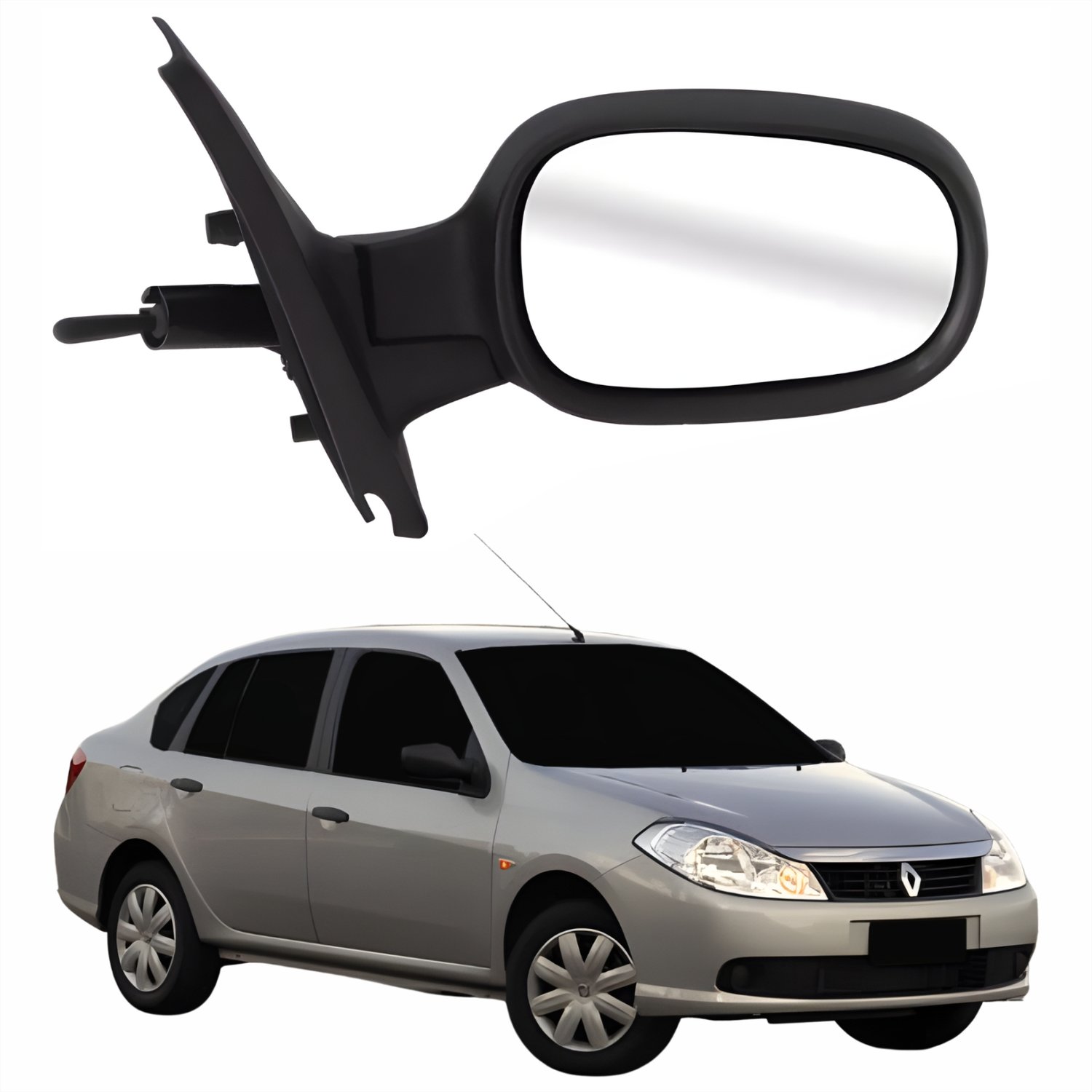 Retrovisor Renault Symbol 2009 2010 2011 2012 Com Controle Lado Direito Passageiro Retrovisor Renault Symbol 2009 2010 2011 2012 Com Controle Lado Direito Passageiro