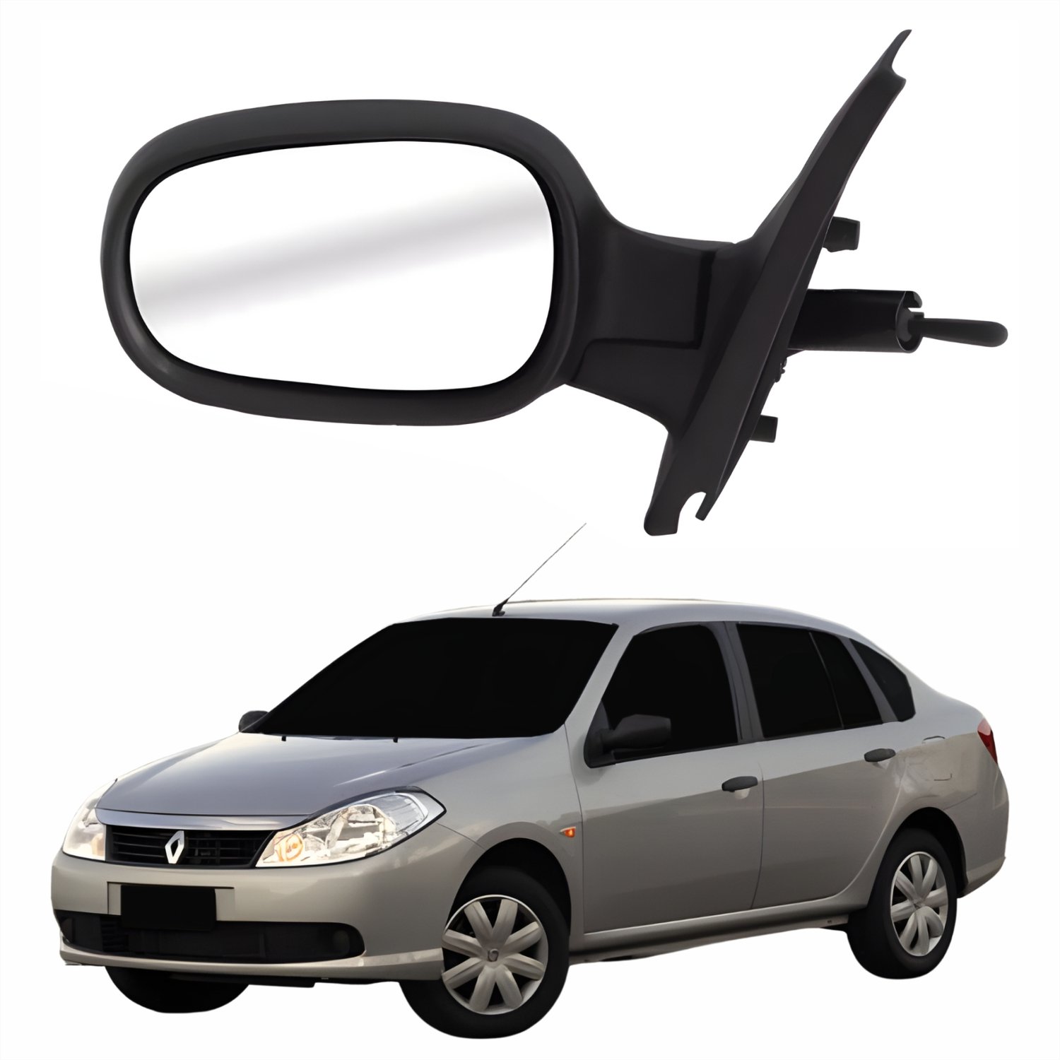 Retrovisor Renault Symbol 2009 2010 2011 2012 Com Controle Lado Esquerdo Motorista Retrovisor Renault Symbol 2009 2010 2011 2012 Com Controle Lado Esquerdo Motorista