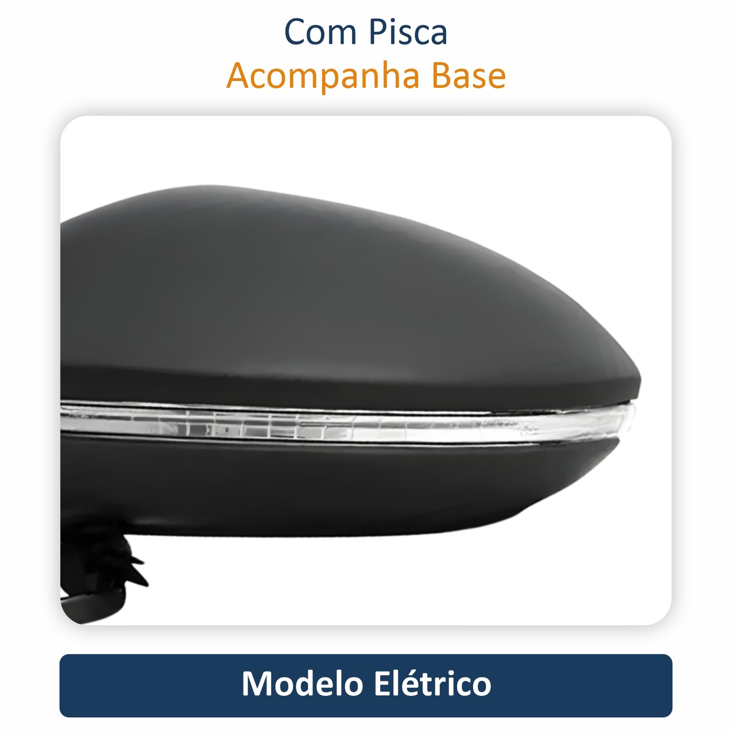 Retrovisor Vw Golf 2014 Até 2019 Elétrico Com Pisca METAGAL Lado Esquerdo Motorista