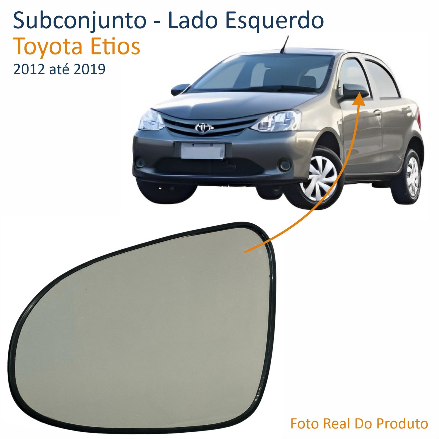 Subconjunto Toyota Etios 2012 Até 2019 Elétrico Encaixe Modelo Metagal Lado Esquerdo Motorista