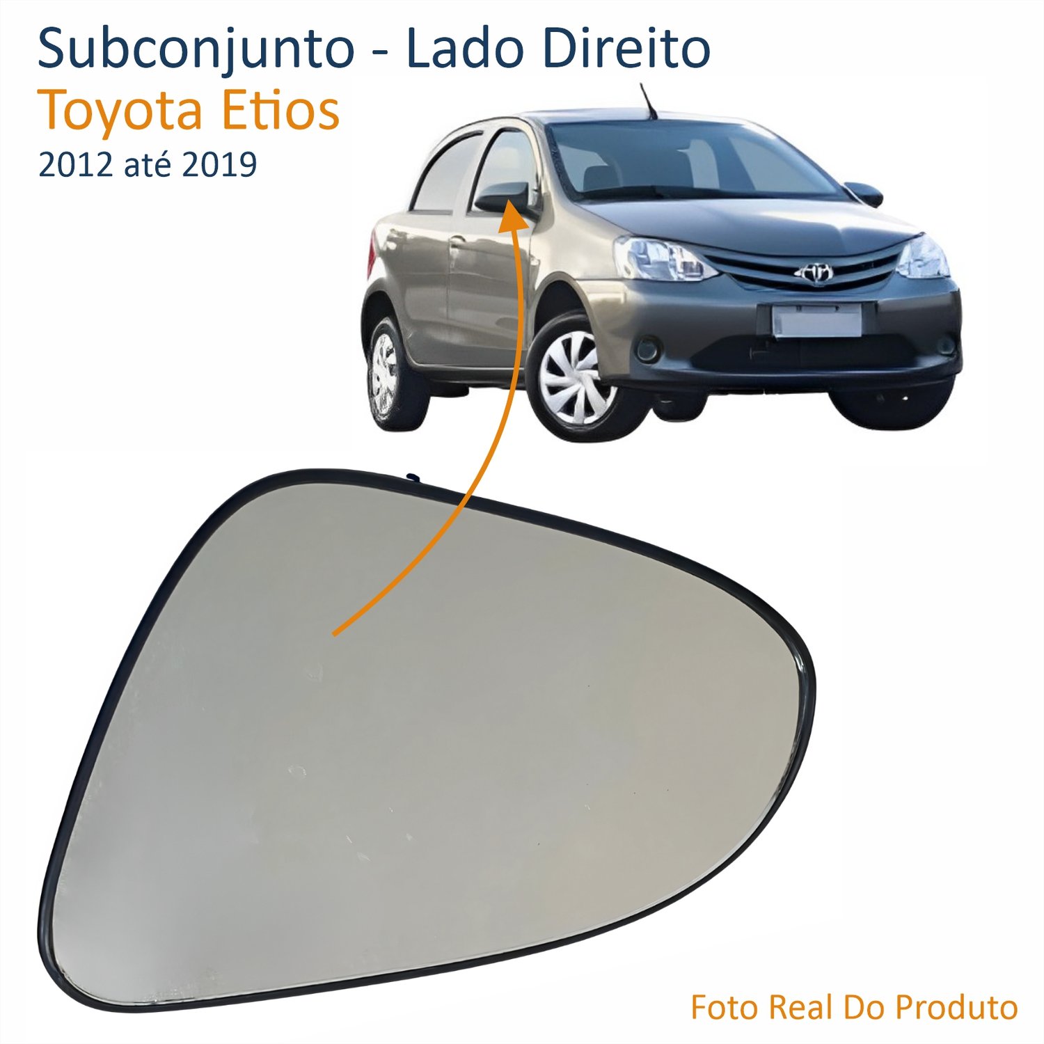 Subconjunto Toyota Etios 2012 Até 2019 Encaixe Modelo Metagal Lado Direito Passageiro