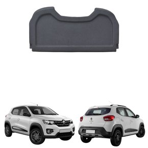 Tampão Bagagito Porta Mala Renault Kwid 2017 até 2021 com Carpete Preto
