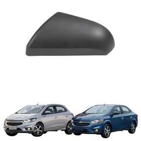 Capa  Retrovisor Gm Onix Prisma 2013 Até 2019 Preto Lado Esquerdo Motorista