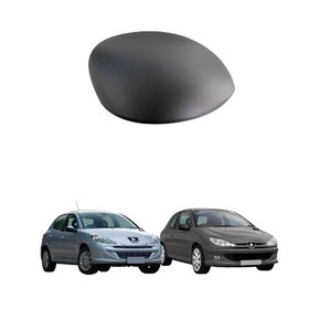 Capa de Retrovisor Peugeot 206 2000 Até 2008 Peugeot 207 2009 Até 2015 Texturizado Lado Direito Passageiro