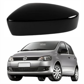 Capa de Retrovisor Vw Fox 2011 até 2016 Black Piano Lado Esquerdo Motorista
