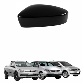Capa de Retrovisor Vw Gol Voyage Saveiro G5 2008 2009 2010 2011 2012 Black Piano Lado Direito Passageiro