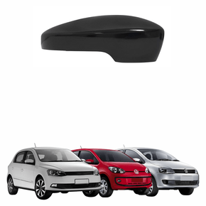 Capa de Retrovisor Vw Gol G6 2012 até 2016 Vw Fox 2011 até 2016 Vw Up 2014 até 2017 Black Piano com Seta Lado Direito Passageiro