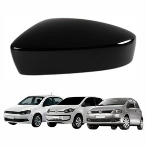 Capa de Retrovisor Vw Gol G6 2012 até 2016 Vw Fox 2011 até 2016 Vw Up 2014 até 2017 Black Piano Lado Esquerdo Motorista