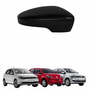 Capa de Retrovisor Vw Gol G6 2012 até 2016 Vw Fox 2011 até 2016 Vw Up 2014 até 2017 Preto com Seta Lado Direito Passageiro