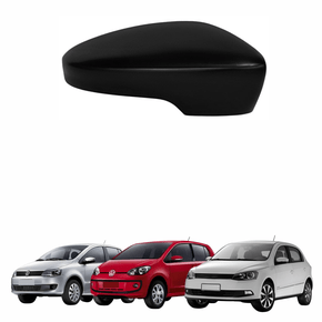 Capa de Retrovisor Vw Gol G6 2012 até 2016 Vw Fox 2011 até 2016 Vw Up 2014 até 2017 Preto com Seta Lado Esquerdo Motorista