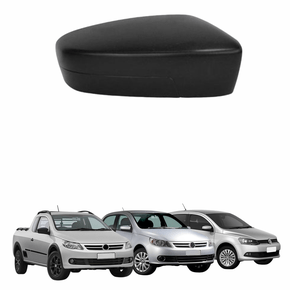 Capa de Retrovisor Vw Gol Voyage Saveiro G5 2008 2009 2010 2011 2012 Preto Lado Direito Passageiro