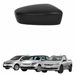 Capa de Retrovisor Vw Gol Voyage Saveiro G5 2008 2009 2010 2011 2012 Preto Lado Esquerdo Motorista
