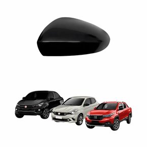 Capa Retrovisor Fiat Argo Cronos 2017 Até 2023 Strada 2020 Até 2023 Lado Esquerdo Motorista
