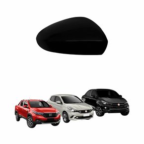 Capa Retrovisor Fiat Argo Cronos 2017 Até 2023 Strada 2020 Até 2023 Texturizado Lado Direito Passageiro