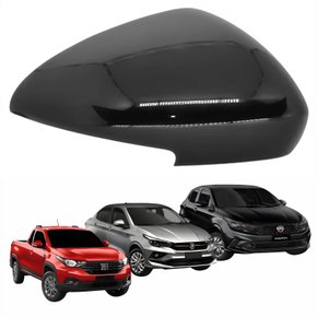 Capa Retrovisor Fiat Argo Cronos Strada 2017 Até 2023 Com Furo Lado Direito Passageiro
