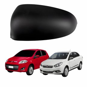 Capa Retrovisor Fiat Palio 2012 Até 2016 Gran Siena 2012 Até 2019 Lisa Lado Esquerdo Motorista