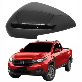 Capa Retrovisor Fiat Strada 2020 Até 2023 Com Furo Lado Esquerdo Motorista
