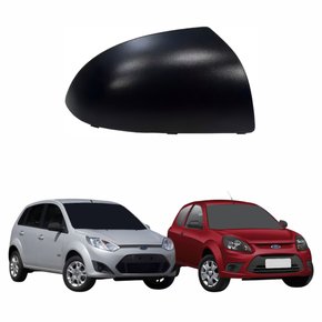 Capa de Retrovisor Ford Ka 2003 Até 2016 Ford Fiesta 2008 Até 2014 Preto Lado Direito Passageiro