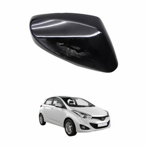 Capa de Retrovisor Hyundai Hb20 2012 até 2019 com Seta Black Piano Lado Direito Passageiro