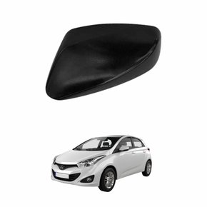 Capa de Retrovisor Hyundai Hb20 2012 até 2019 Preto Lado Esquerdo Motorista