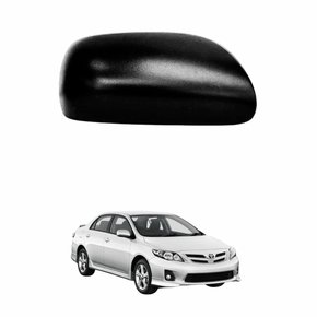Capa de Retrovisor Toyota Corolla 2008 Até 2013 Black Piano Lado Direito Passageiro
