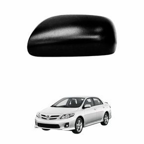 Capa de Retrovisor Toyota Corolla 2008 Até 2013 Black Piano Lado Esquerdo Motorista