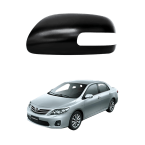 Capa Retrovisor Toyota Corolla 2008 Até 2013 Com Seta Black Piano Lado Esquerdo Motorista