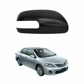 Capa Retrovisor Toyota Corolla 2008 até 2013 com Seta Preto Lado Direito Passageiro