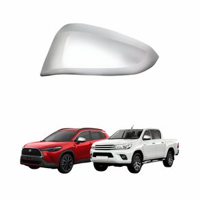Capa Retrovisor Toyota Hilux Srv 2016 Até 2023 Corolla Cross 2020 Até 2023 Cromada Lado Esquerdo Motorista