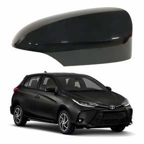 Capa Retrovisor Toyota Yaris 2018 Até 2024 Com Furo Liso Lado Direito Passageiro