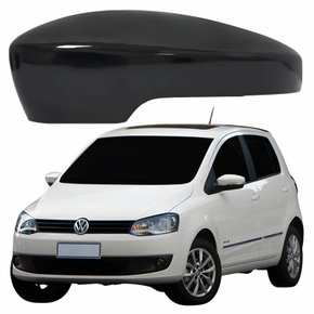 Capa Retrovisor Vw Fox 2013 2014 Liso Com Furo Lado Esquerdo Motorista