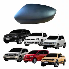 Capa Retrovisor Vw Fox Gol Saveiro Voyage G6 2013 Até 2016 Up Golf 2013 2014 METAGAL Sem Furo Texturizado Lado Esquerdo Motorista