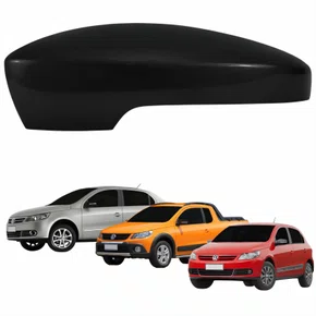 Capa Retrovisor Vw Gol Saveiro Voyage G5 2008 Até 2012 Liso Com Furo Lado Esquerdo Motorista