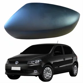Capa Retrovisor Vw Gol G6 2013 Até 2016 METAGAL Sem Furo Texturizado Lado Esquerdo Motorista