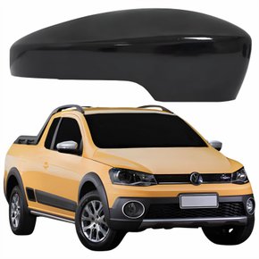 Capa Retrovisor Vw Saveiro 2013 2014 Liso Com Furo Lado Direito Passageiro