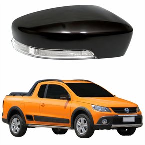 Capa Retrovisor Vw Saveiro G5 2009 2010 2011 2012 Com Furo Com Pisca Lado Direito Passageiro