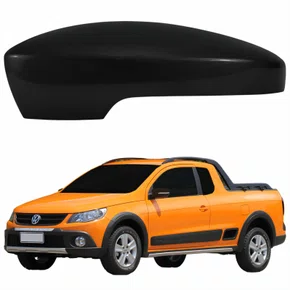 Capa Retrovisor Vw Saveiro G5 2009 2010 2011 2012 Liso Com Furo Lado Esquerdo Motorista