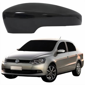 Capa Retrovisor Vw Voyage 2013 2014 Liso Com Furo Lado Esquerdo Motorista