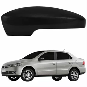 Capa Retrovisor Vw Voyage G5 2008 2009 2010 2011 2012 Liso Com Furo Lado Esquerdo Motorista