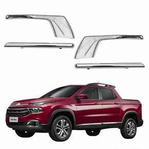 Conjunto Friso Retrovisor Fiat Toro 2016 Até 2021 Cromado ORIGINAL