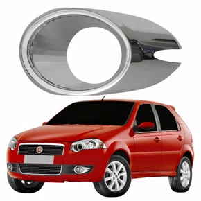 Copo Grade Milha Fiat Palio BBB 2008 2009 2010 2011 2012 Cromado Lado Esquerdo Motorista