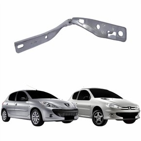 Dobradiça Capo Peugeot 206 1999 Até 2009 Lado Direito Passageiro