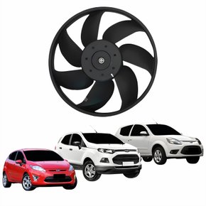 Eletroventilador Ventoinha Ford Fiesta 2011 Até 2019 Ecosport 2013 Até 2017 Ka 2014 Até 2018 Com Ar Condicionado