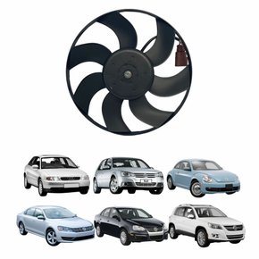 Eletroventilador Ventoinha  Audi A3 2003 Até 2013 Vw Golf 2008 Até 2014 Jetta 2005 Até 2014 New Beeatle 2012 Até 2016 Passat 2012 2013 Tiguan 2008 Até 13 Com Ar Condicionado