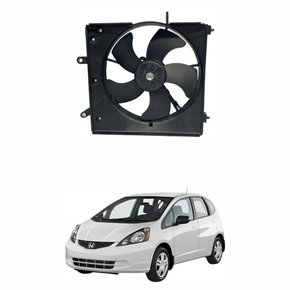 Eletroventilador Ventoinha  Do Condensador Honda New Fit 2009 Até 2014 Com Ar Condicionado
